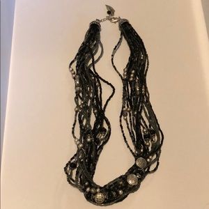 Black & gray beaded necklace